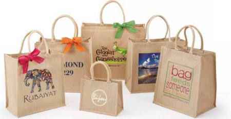 20 x 8 x 16 Natural Jute Shopping Bag Packed 50 case